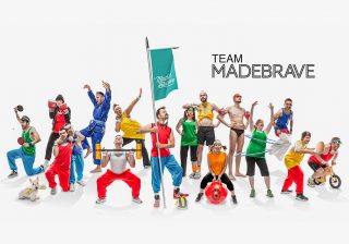 MadeBrave team, dressed up for the Commonwealth Games