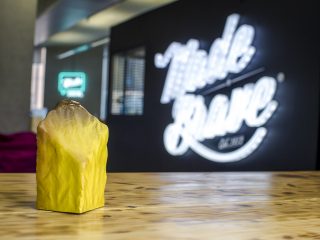 Chip Shop Awards 2016 Winner The Chip Shop award, sitting on a table