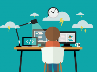 Useful Tools for Web Developers An illustration of a person working on a computer