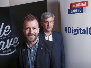 madebrave-partner-google Andrew Dobbie, Founder of MadeBrave, stands with Peter Barren, VP of Communications and Public Affairs at Google, E.M.E.A