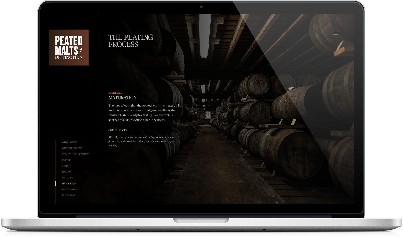 Behind the Smoke of Peated Single Malt Whisky MadeBrave®