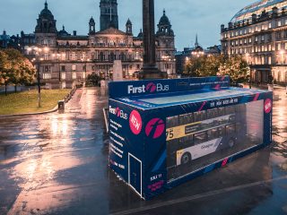 Photo of Bus in a Box at George Square in Glasgow