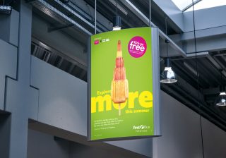 photo Poster Mockup of Giant Rocket Ice Lolly