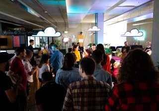 James from sweet wave audio and Hannah Jarrett-Scott playing be your weird self live at MadeBrave