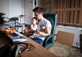 james from sweet wave audio composing music