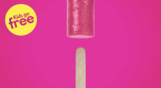 Giant Twister Ice Lolly on pink