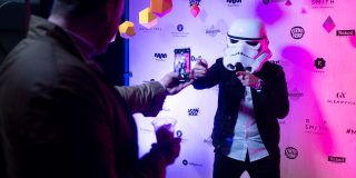 Madebrave New Studio Launch Party Asteroids Paper Installation Laura Sayers Madebrave New Studio Launch Party Asteroids Paper Installation Laura Sayers