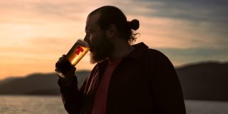 Tennent's Life is Bigger Than Beer Campaign - Dave drinking a pint of Tennent's