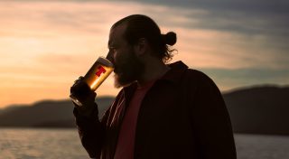 Tennent's Life is Bigger Than Beer Campaign - Dave drinking a pint of Tennent's