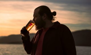 Tennent's Life is Bigger Than Beer Campaign - Dave drinking a pint of Tennent's