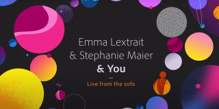 Adobe Webinar - Live from the Sofa Different colored orbs on black background