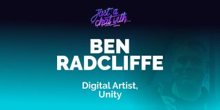 Just a Chat With - Ben Radcliffe Photo of Ben Radcliffe with just a chat with logo