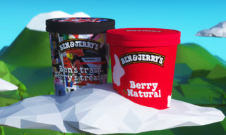 Ice Cream Floating on a Cloud Two cartons of ice cream floating on a cloud