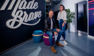 Andrew and Claire Photo of MadeBrave founder, Andrew Dobbie, and Head of PR, Claire Morrison