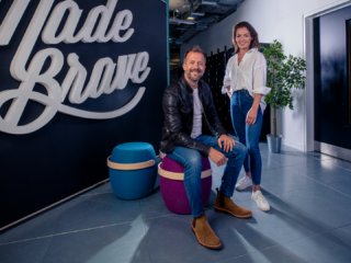 Andrew and Claire Photo of MadeBrave founder, Andrew Dobbie, and Head of PR, Claire Morrison