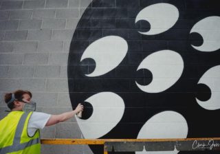 Photo of Katie working on a project