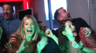 Terror! The Scream Scene! several people screaming