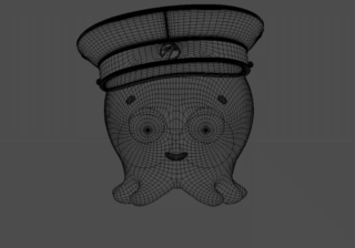 wireframe of octopus character called Constantine