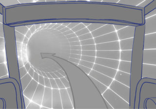 VR Experience Mockup of inside of electric cable