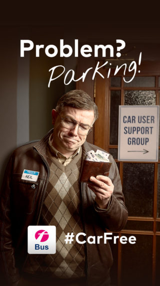 Ad example showing closeup photo of Neil with 