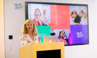 Audrey Mason from Happies Hour Club Aubrey leading the Happies hours club session in our events space