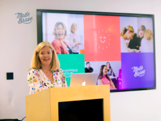 Audrey Mason from Happies Hour Club Aubrey leading the Happies hours club session in our events space