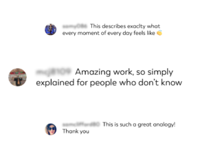 screenshots of comments on social media from the blue balloon challenge