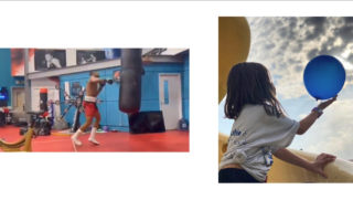 screenshots of social media posts showing people taking part in the blue balloon challenge