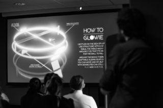 a photo of Glowie being presented at the D&AD New Gen Awards