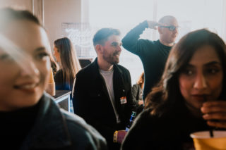 photo of people chatting at the creatormashup