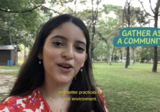 photo of a woman with dark hair and red dress with 