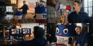 New Four images showing Ethan Hawke directing the New