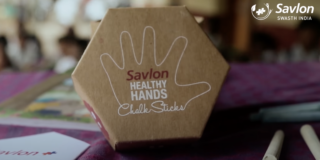 Savlon Healthy Hands Chalk Film photo showing a box of Savlon Healthy Hands Chalk