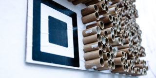 Catherine McEwan Foundation x MadeBrave - A Sh*t Campaign closeup shot of a QR code made of toilet rolls