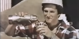 78s stanley ad showing a man pouring coffee into a mug