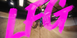 Fist Bus LFG Campaign - Offline Photo of a person in a wheelchair with LFG in pink over the top
